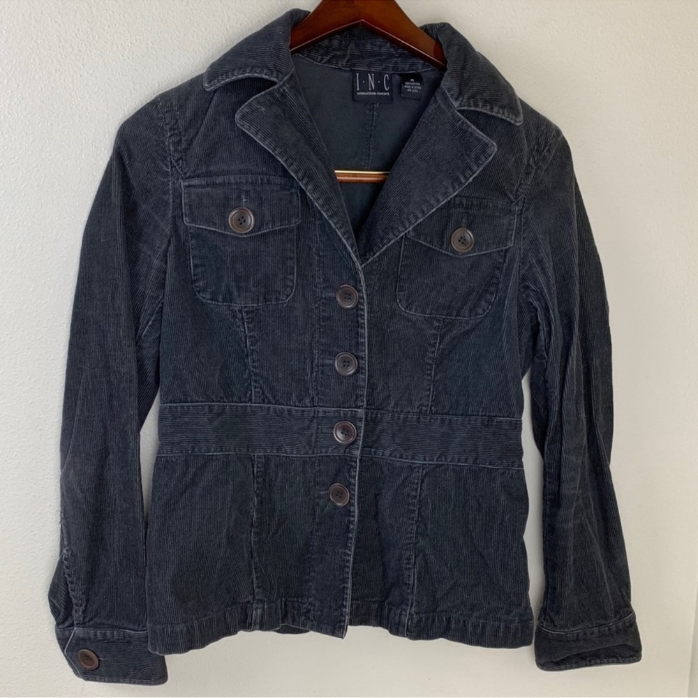 I.N.C. International Concepts Women's Corduroy Jacket size medium black - Picture 2 of 6